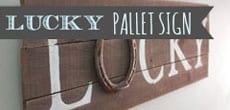 Lucky horseshoe pallet sign Lucky Horseshoe Pallet sign tutorial