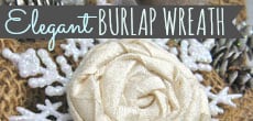 Burlap and Snowflakes Elegant Burlap and Snowflake winter wreath