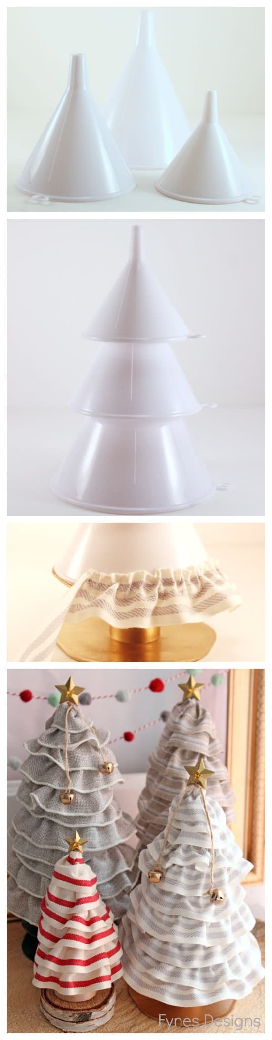 DIY Christmas Tree cones for ONLY 99¢. No more pricy styrofoam! from fynesdesigns.com