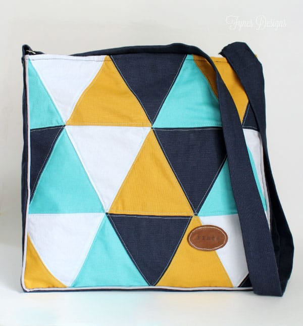 Small Crossbody Bag,Geometric pattern triangle retro style,Travel