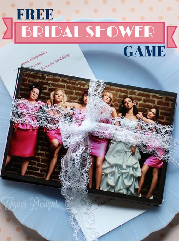 Fun Bridal shower game based on wedding themed movies