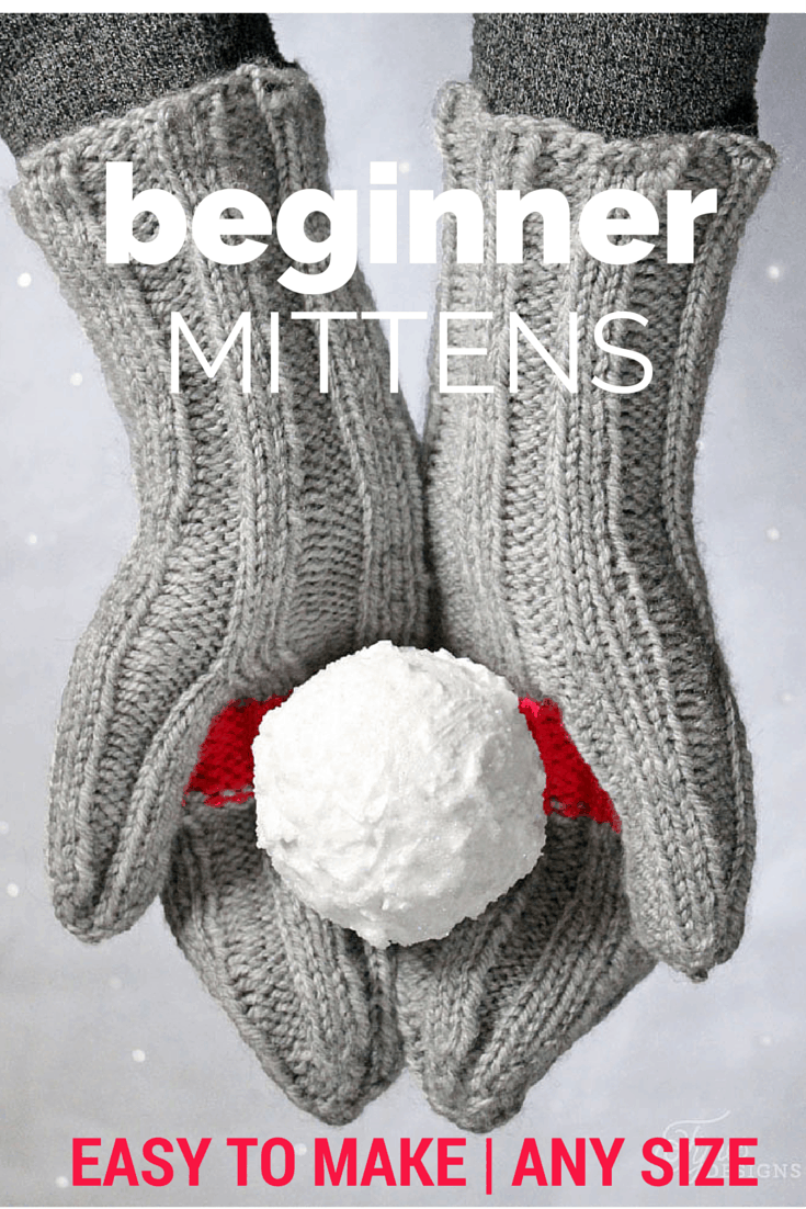 free knitting pattern for beginners- One easy pattern to fit all sizes