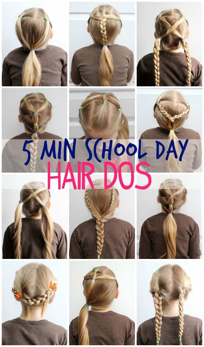 5 Minute School Day Hair Styles FYNES DESIGNS FYNES DESIGNS