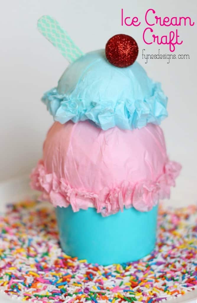Ice Cream Sundae Craft #MakeItFunCrafts | Fynes Designs