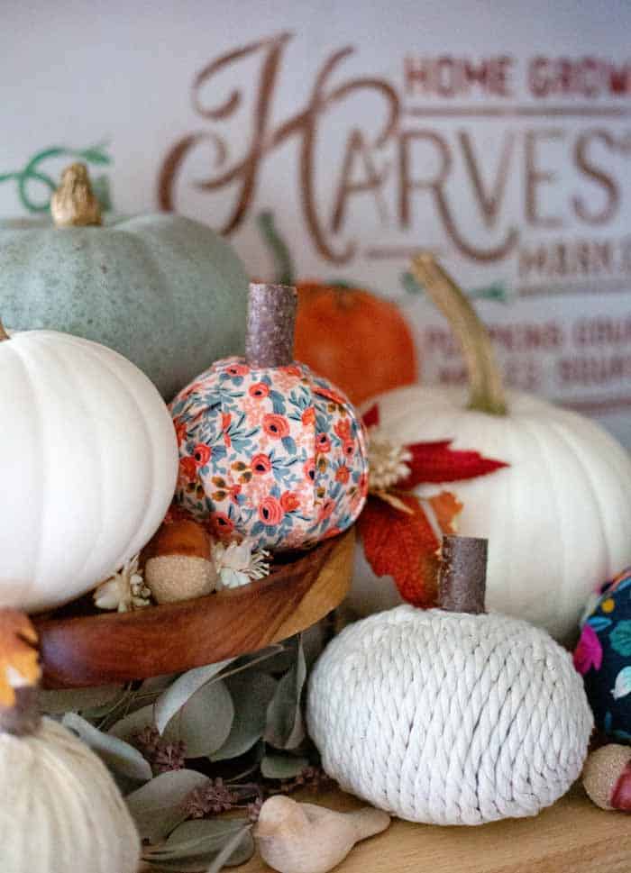 DIY No-Sew Fabric Pumpkins