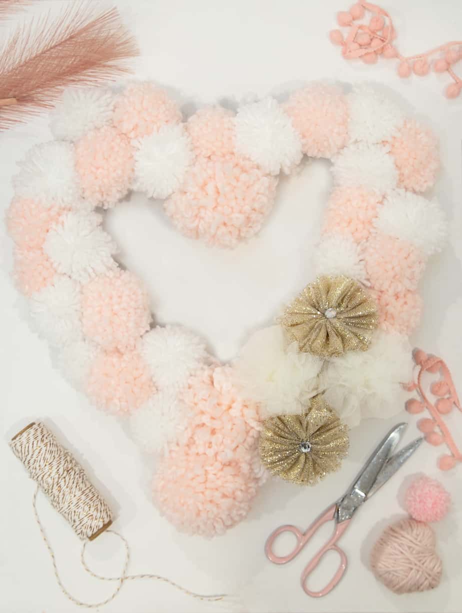 Valentine's Day Heart Wreath with FREE Tutorial
