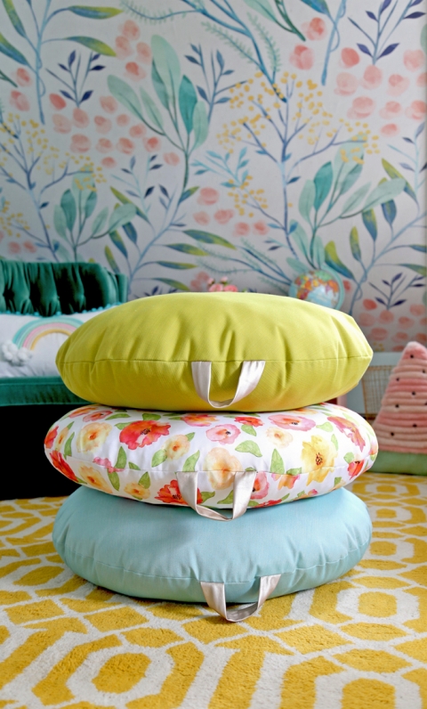 Learn How to Sew Stackable Floor Cushions